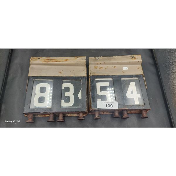 Set of 2 fully functional vintage bus number rolls
