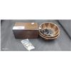 Collection of arrowheads plus bowl & wood box