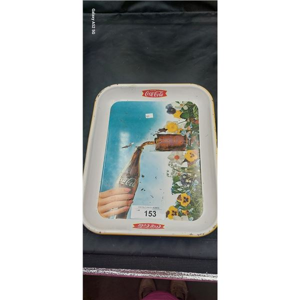 Vintage metal Coke tray