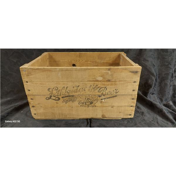 Vintage wooden crate, Rare Lethbridge Beer