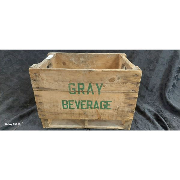 Vintage wooden crate, Gray Beverages