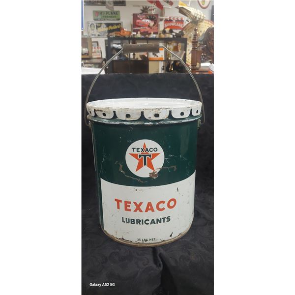 Vintage Texaco 35 lb grease tin
