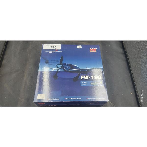 NIB 1:48 scale Air power series FW-190 die cast display model plane