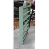 Image 2 : Vintage Coleman metal display rack with contents 37"x18"