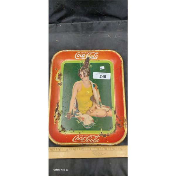 Vintage metal Coca-Cola tray