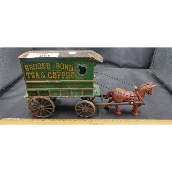 Cast iron horse and carriage