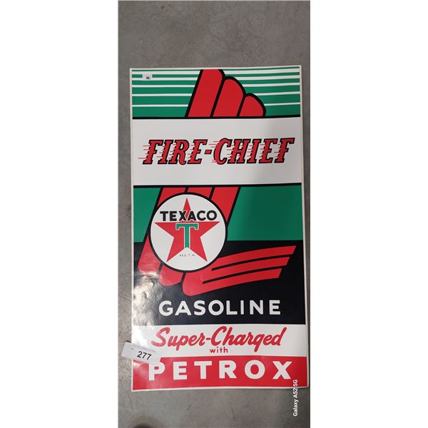 Texaco Fire Chief Ethel gasoline gas pump decal 12"x19"