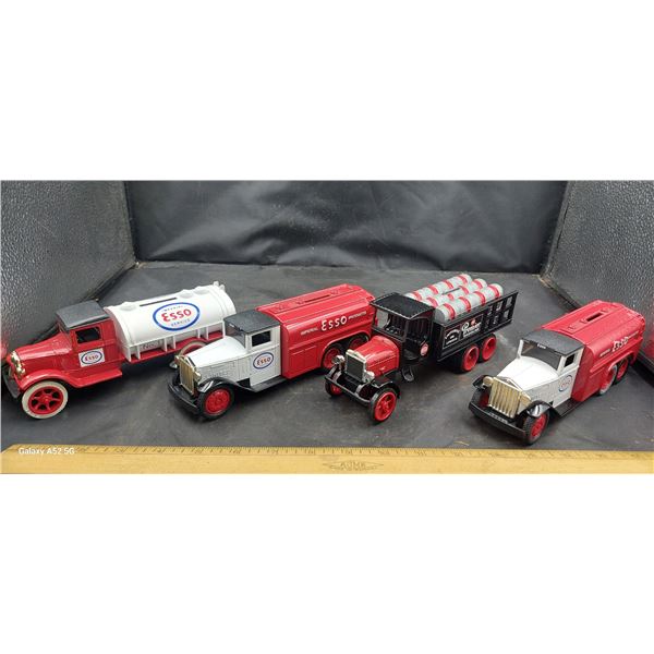 4 NIB Coca-Cola die cast car/truck banks