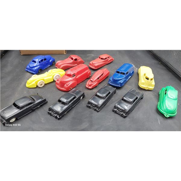 13 vintage plastic cars