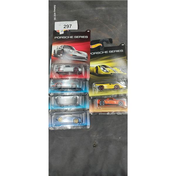 6 Porsche Hotwheels