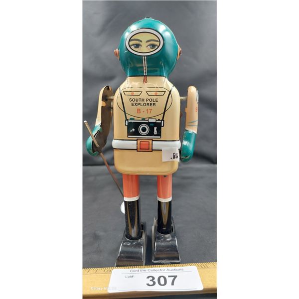 Vintage windup South Pole Explorer 9"