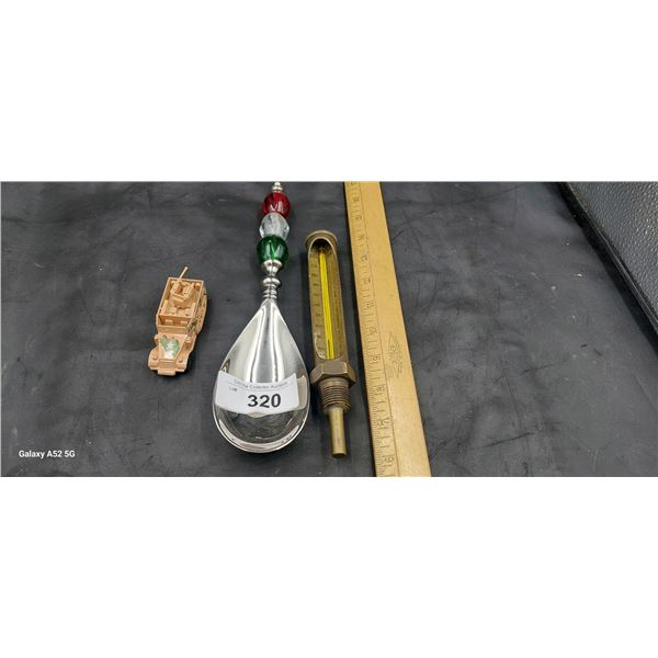 Misc Collectibles inc brass thermometer