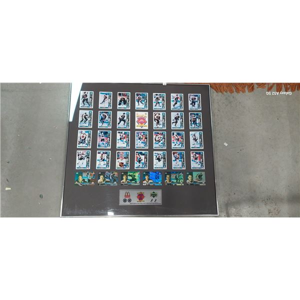 1993 McDonalds Upper Deck promo cards set framed 28"x26"