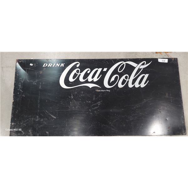 Vintage metal Coke sign 45"x22"