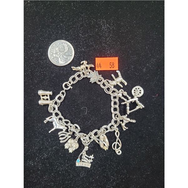 Sterling Silver Charm Bracelet
