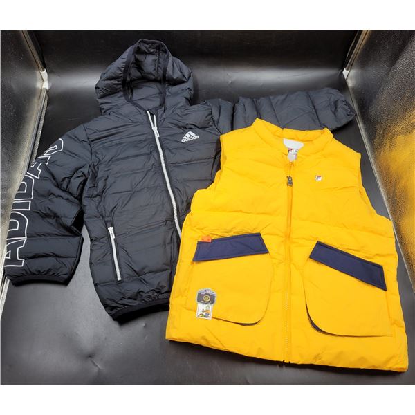 Adidas Boy's Puffer Jacket and a Fila Boy's Vest Size 5/6