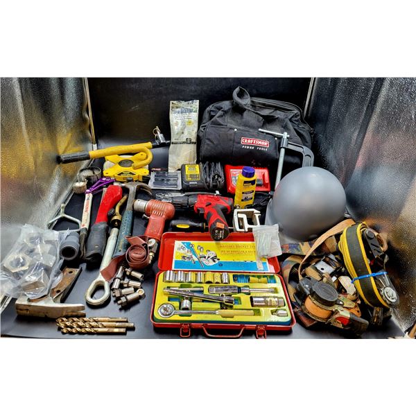Ratchet Socket Set & Assorted Tool Lot
