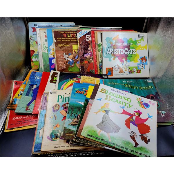Box of Vintage Children's Records
