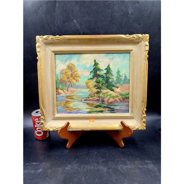 Vintage Framed & Signed Original Landscape Oil Painting