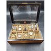 Image 1 : Assorted Men's Mechanical Watches and Faces in Wooden Watch Box