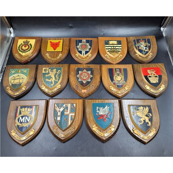 Vintage Wooden Shield Plaque Lot