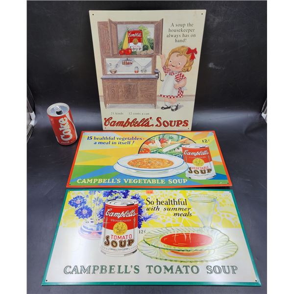 Vintage Tin Campbell's Soup Advertising Signs