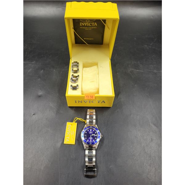 Invicta Stainless Steel Royal Blue Watch w/ Case