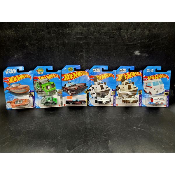 Hot Wheels Lot (Star Wars, Batman, Mickey Mouse, Hello Kitty)