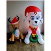 Image 1 : 2 Inflatable Christmas Paw Patrol & Reindeer Decorations