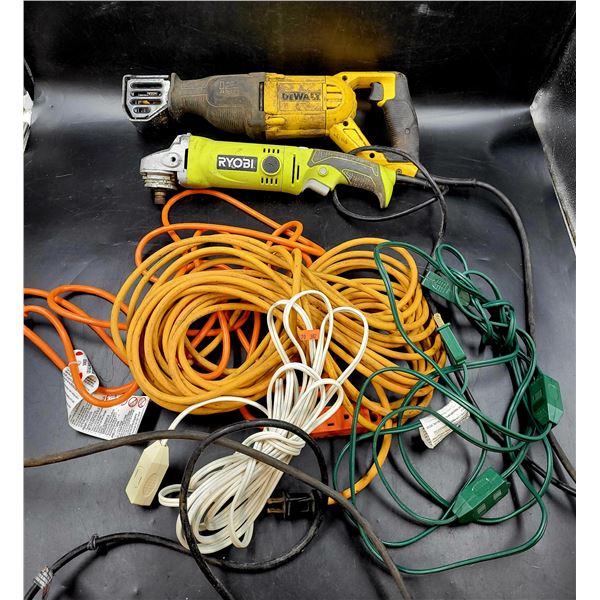 DeWalt/Ryobi Tools & Extension Cord Lot