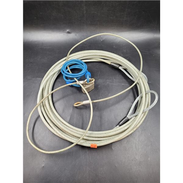 Bike Chain With Lock & Long Cable