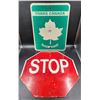 Image 1 : Nova Scotia Trans Canada Highway Sign & Stop Sign