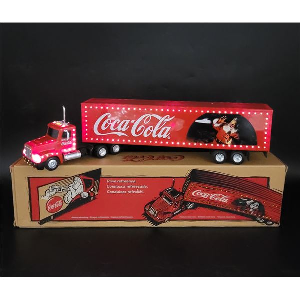 Vintage Coca-Cola Christmas Light Up Semi Truck