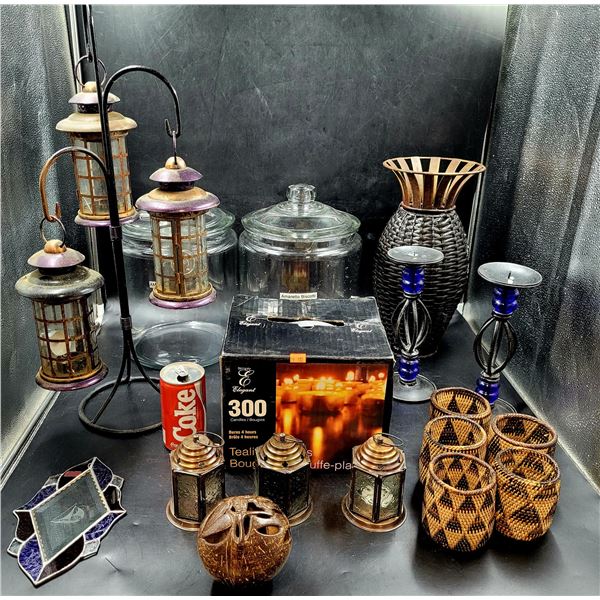 Tealight Candles, Candleholders, Glass Jars, & Other Decor