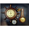 Image 1 : Vintage Barometer, Hygrometer, & Clock