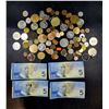 Image 1 : Assorted Coins/Tokens & Canadian $5 Bills