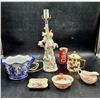 Image 1 : Vintage Lladro Lamp Handmade in Spain & Assorted China