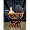 Image 1 : Vintage Doll Carriage & Doll