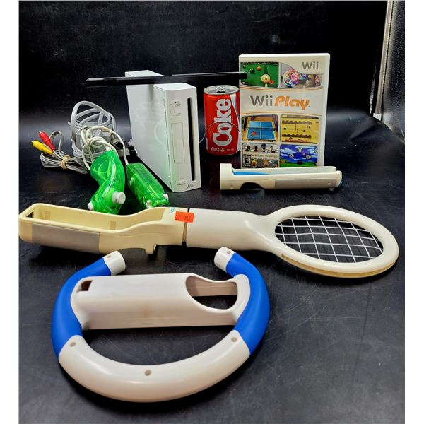 Wii w/ Controllers, Wii Play & Accessories