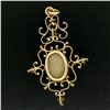 Image 7 : Antique Victorian 14k Yellow Gold Cameo and Diamond Open Work Locket Pendant