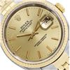 Image 1 : Rolex Mens Two Tone Sapphire Champagne Index Fluted Bezel Datejust With Rolex Bo