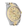 Image 3 : Rolex Mens Two Tone Sapphire Champagne Index Fluted Bezel Datejust With Rolex Bo