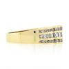 Image 5 : 14k Yellow Gold 1.39 ctw Channel Set Round & Baguette Cut Diamond Wavy Band Ring