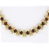 Image 3 : Vintage 14K Gold 21 ctw GIA Burma Ruby & Diamond Figure 8 Link Statement Necklac