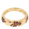 Image 1 : 18K Rose Gold Polished & 0.36 ctw Round Brilliant Pave Set Ruby Section Band Rin