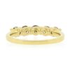 Image 3 : NEW 18k Gold .92 ctw Round Low Profile Light Brown Diamond 5 Stone Stack Band Ri