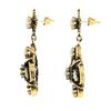 Image 3 : Vintage Victorian Revival 14k Gold Opal Beaded Open Work Drop Dangle Earrings