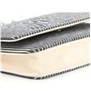 Image 4 : Chanel Black Ivory Striped Denim Timeless Wallet on Chain