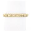 Image 1 : Antique 18k Yellow Gold Detailed Floral & Wavy Work Eternity Stack Band Ring