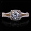 Image 1 : 0.90 ctw CENTER Diamond 14K Yellow Gold Unity Ring (1.61 ctw Diamonds)